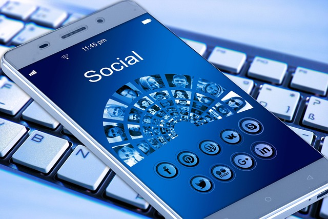 utilizing social media, mobile phone, smartphone, keyboard