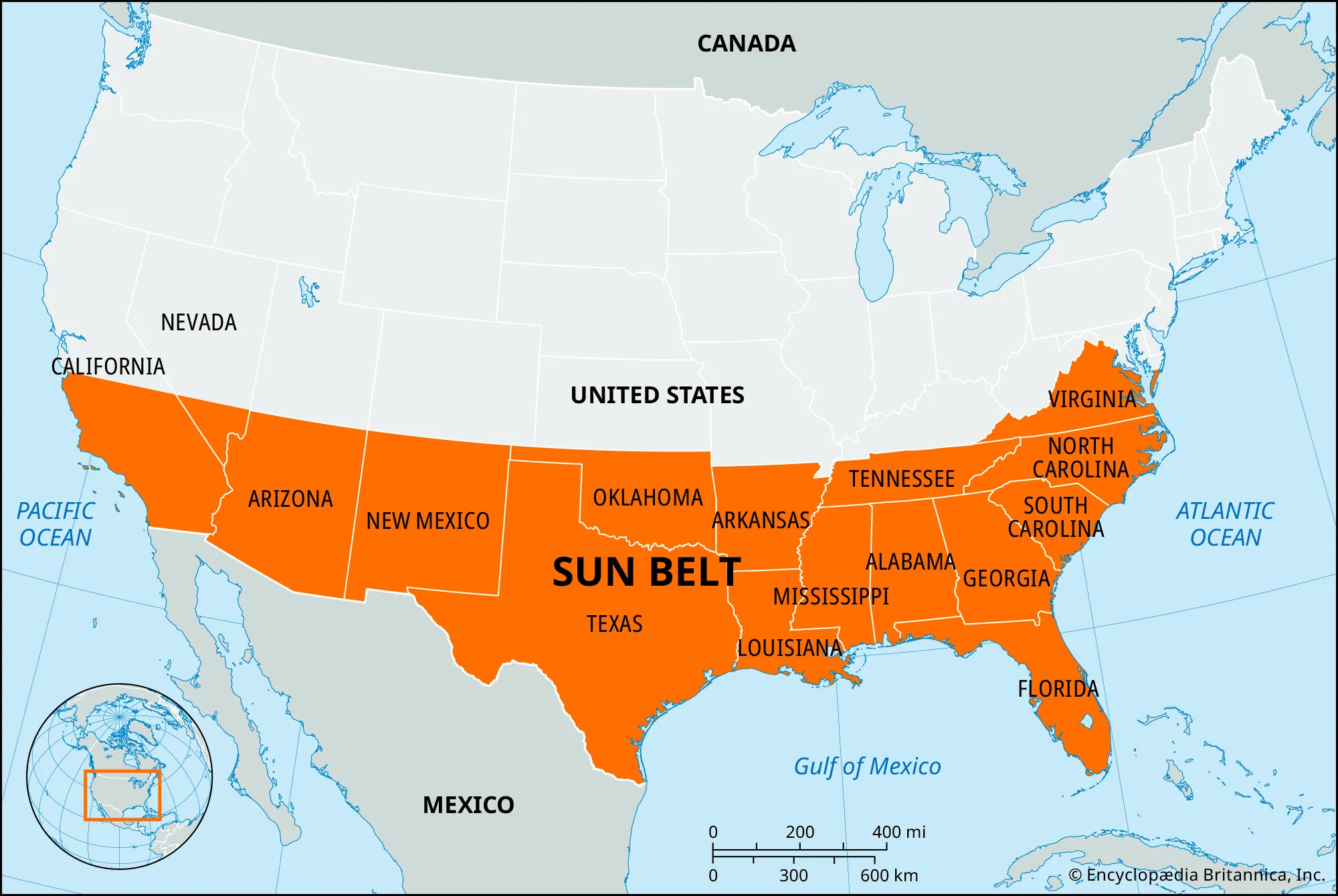 A graph showing the real estate trends in the Sun Belt region during the rise of the area.