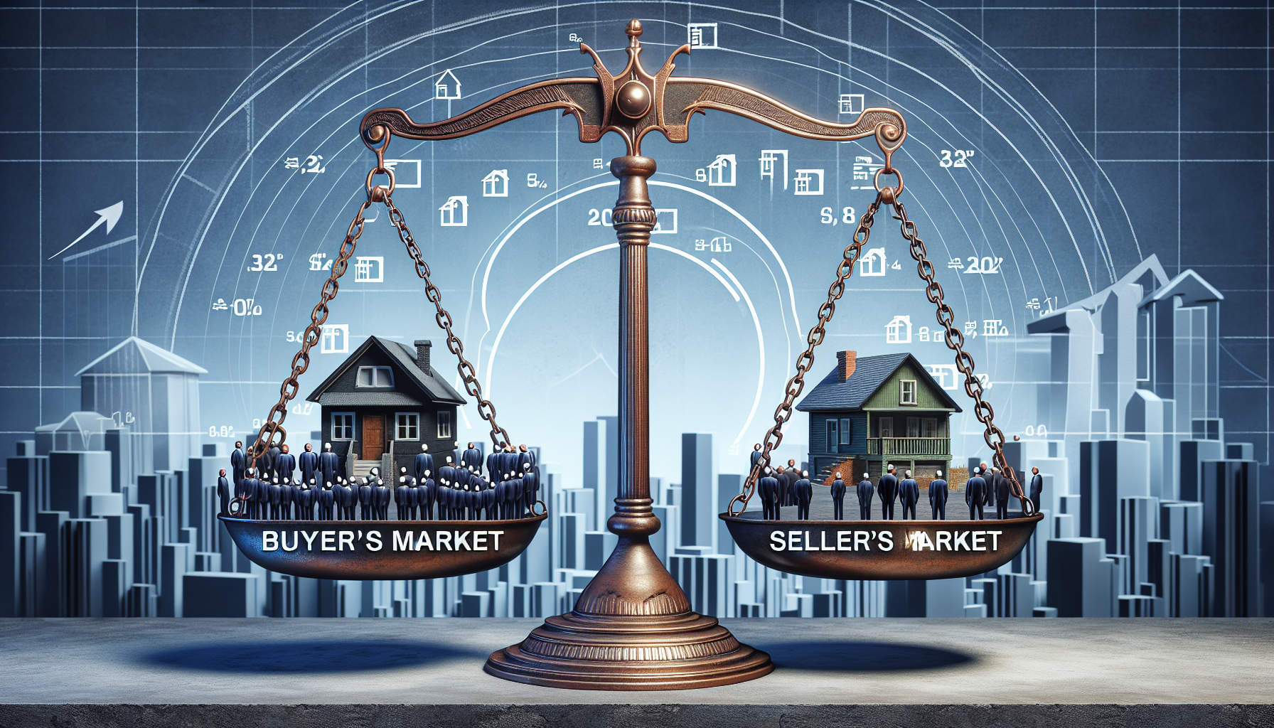 Illustration of buyer's or seller's market in 2024