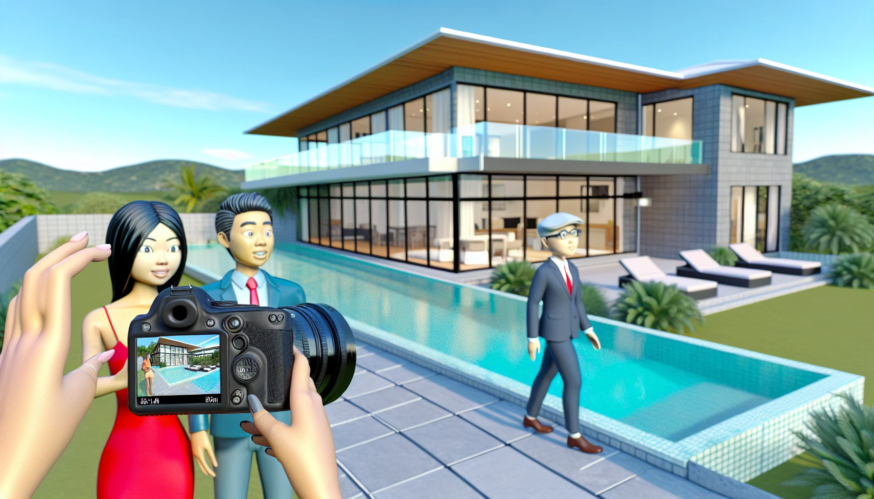 Immersive video tour showcasing real estate properties