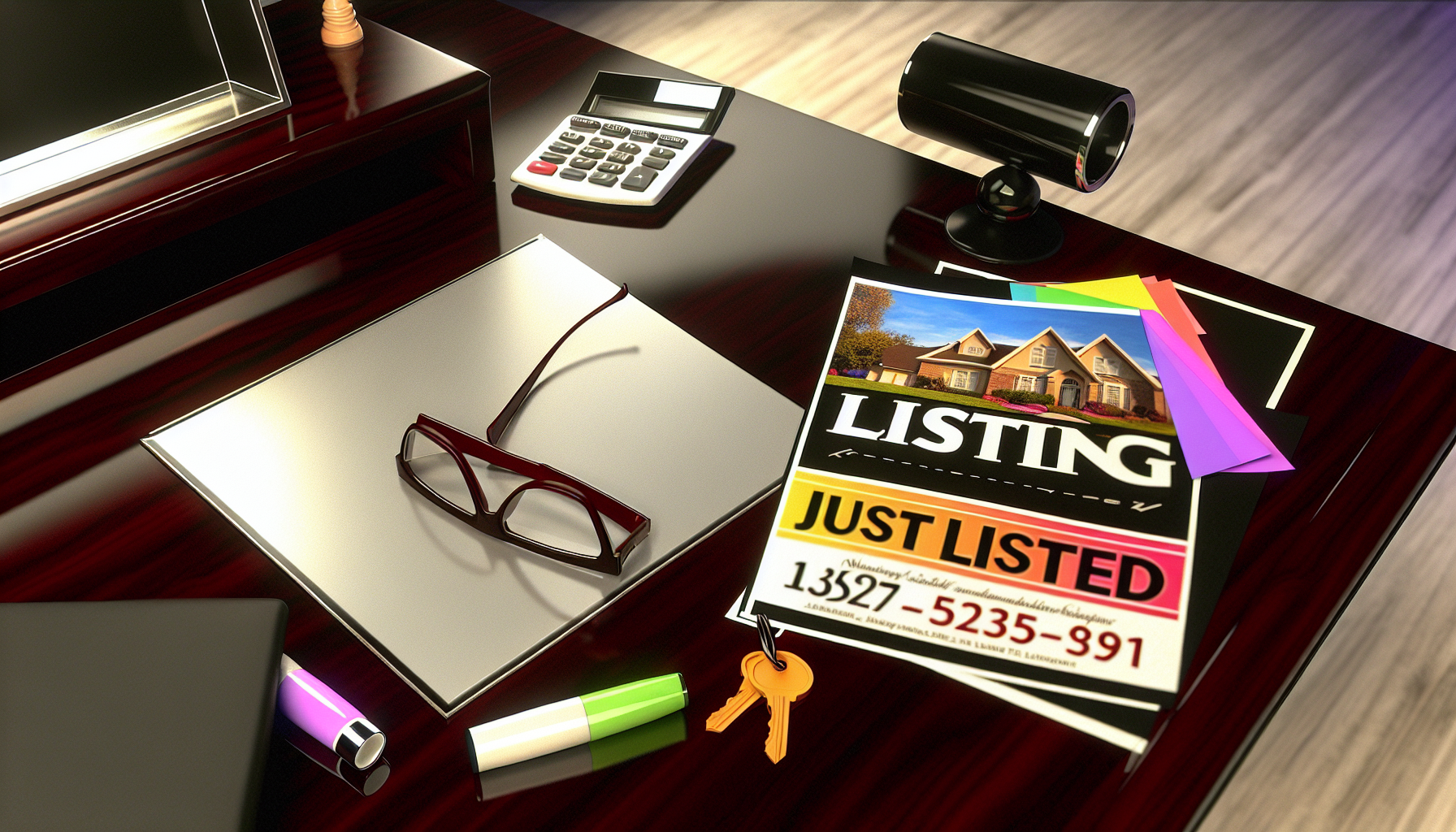 Just listed real estate postcard with 'New Listing' headline