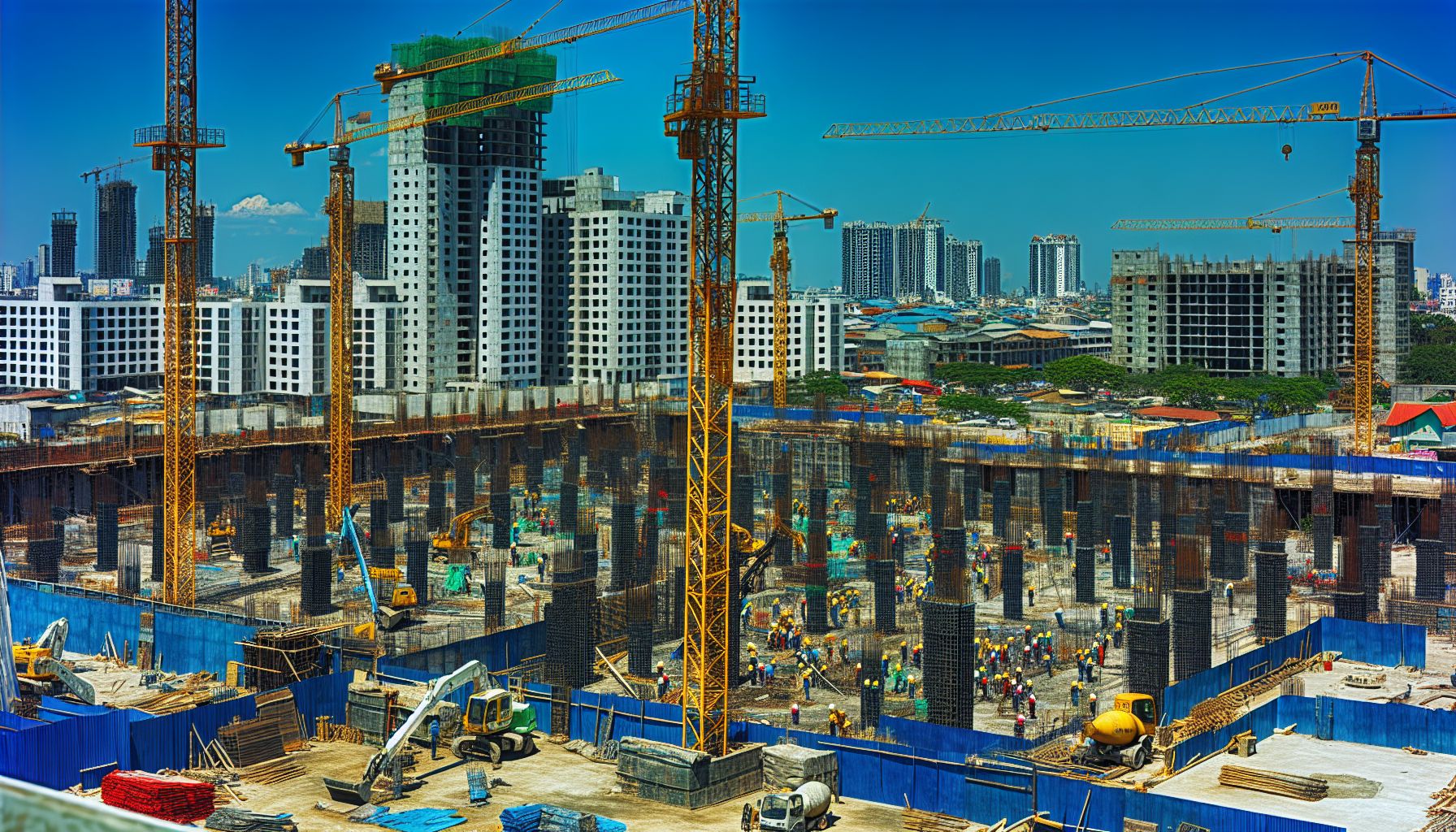 Photo of urban development construction site