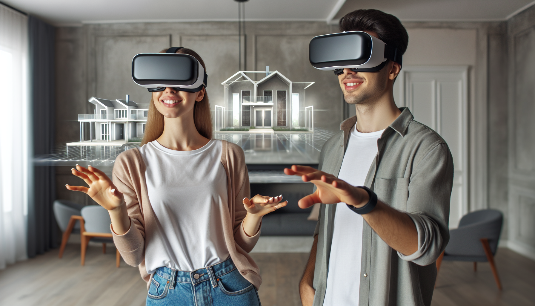 Millennial home buyers taking a virtual tour