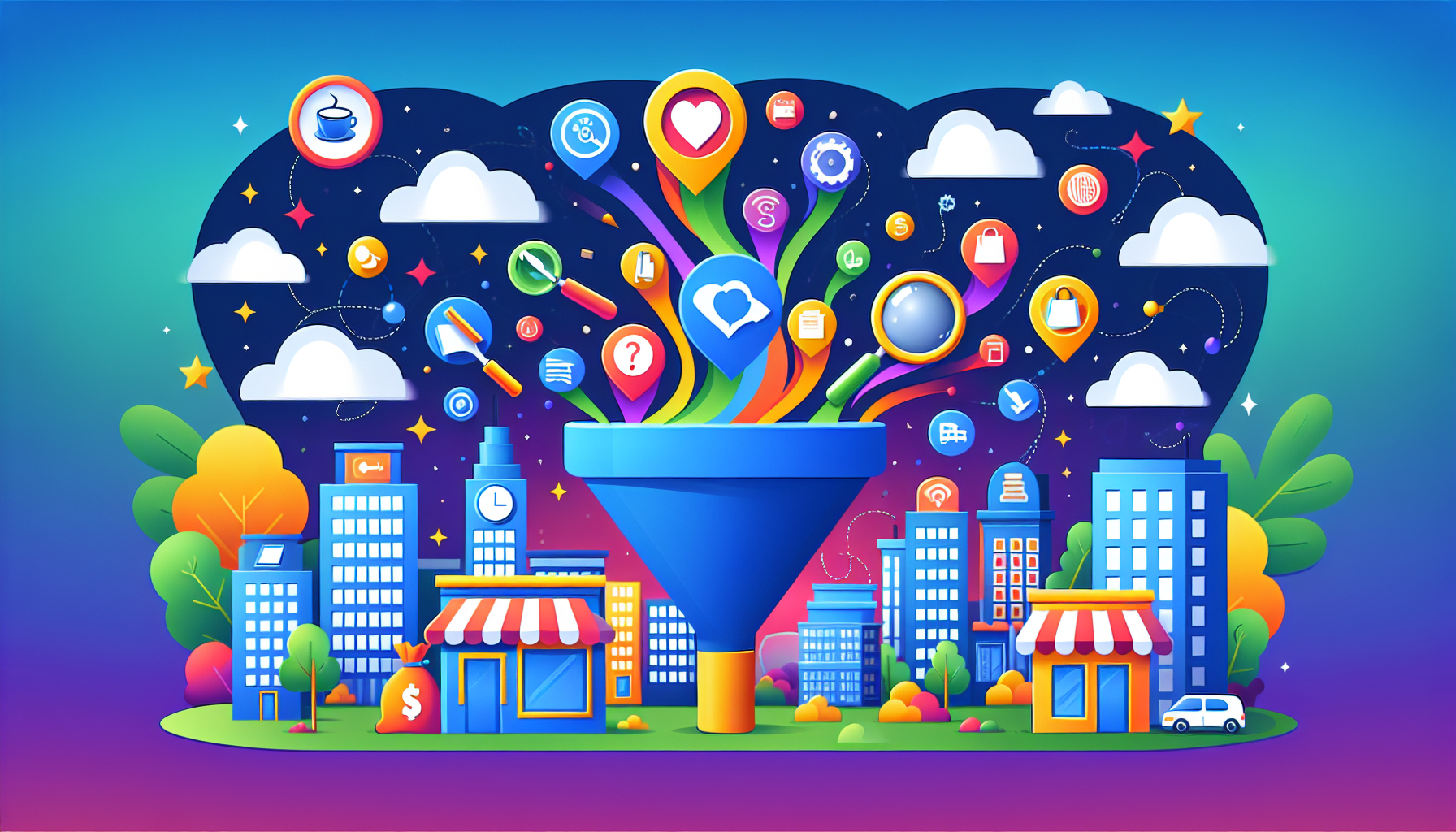 Illustration of local SEO strategies